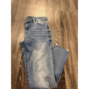 KUT From The Kloth Womens Jeans Size 4 Blue Distressed Frayed Hem Denim